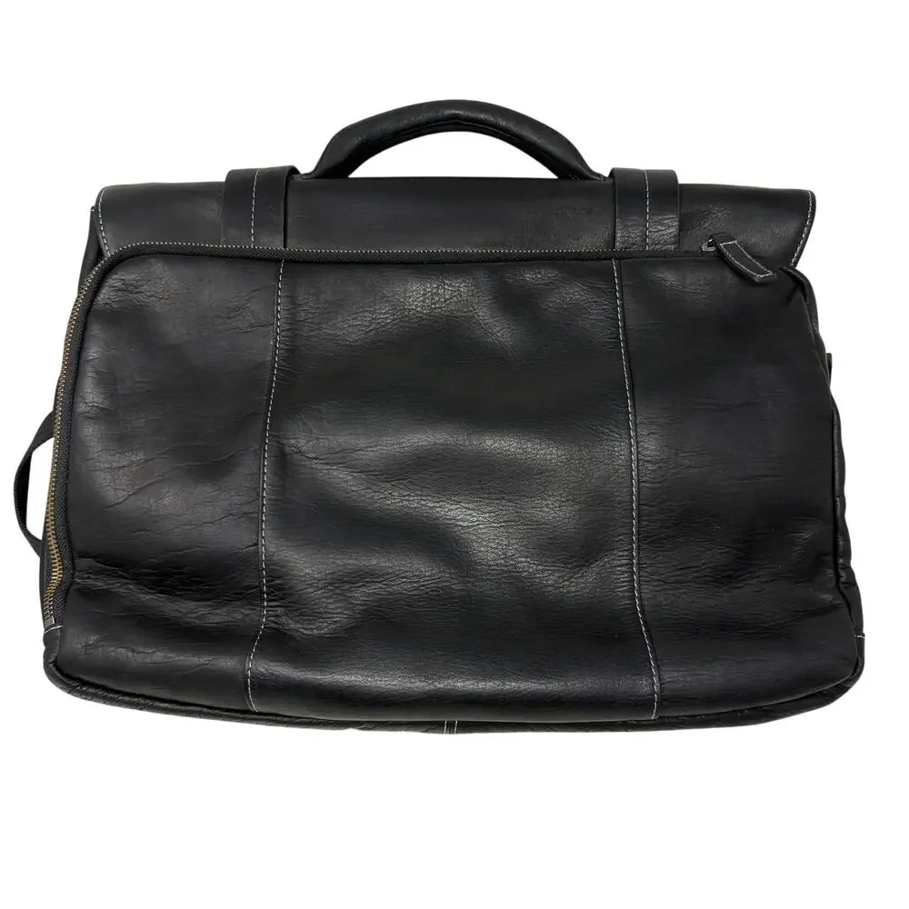 NEW! Danier Leather Laptop Duffle Bag Travel Career Professional Black Career